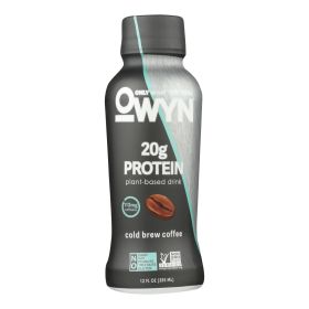 Only What You Need - Plant Based Protein Shake - Cold Brew Coffee - Case of 12 - 12 fl oz.