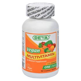 Deva Vegan Vitamins - Multivitamin and Mineral Supplement - 90 Coated Tablets