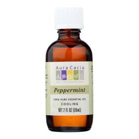 Aura Cacia - Peppermint Pure Essential Oil - 2 fl oz