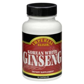 Imperial Elixir Korean White Ginseng - 500 mg - 50 Capsules