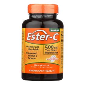 American Health - Ester-C with Citrus Bioflavonoids - 500 mg - 120 Capsules