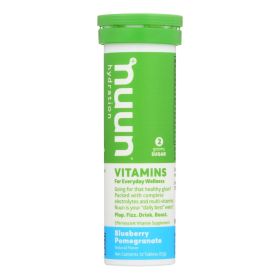 Nuun Vitamins Drink Tab - Blueberry - Pomgrant - Case of 8 - 12 TAB