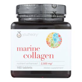 Youtheory Marine Collagen - Type 1 and 3 - Advanced Formula - 160 Tablets