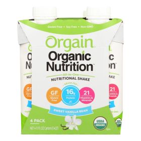 Orgain Organic Nutrition Shake - Vanilla Bean - 11 fl oz - Case of 12